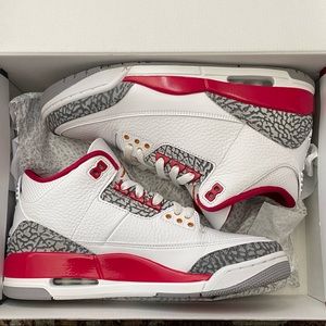 Air Jordan 3 Cardinal Red Men Size 9